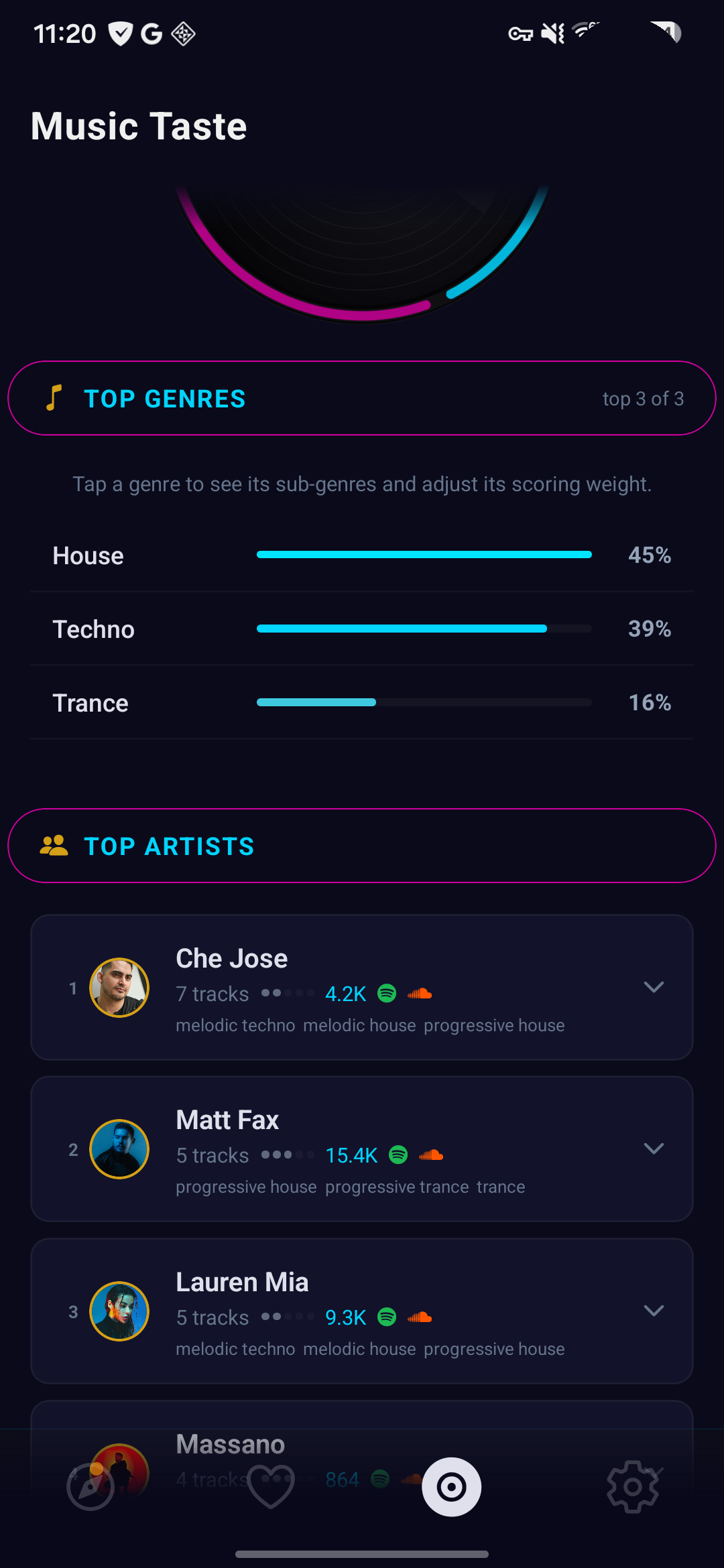 TıKO Music Taste — genres and top artists